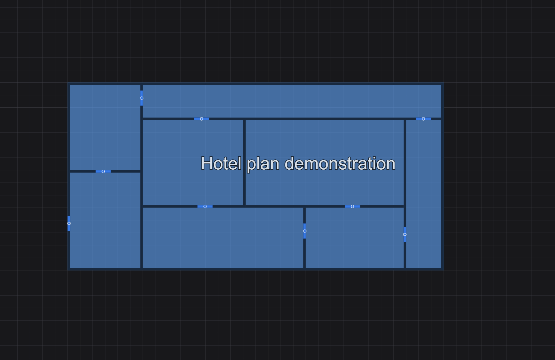 A floor plan with a single rectangular room, the way a typical floor plan looks.